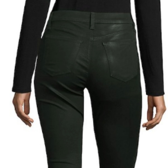 J Brand Coated Skinny Jeans (Dark Olive) 6